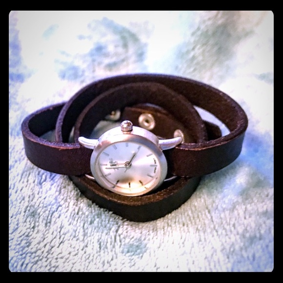 Cost Plus World Market Accessories - Leather Wrap Watch